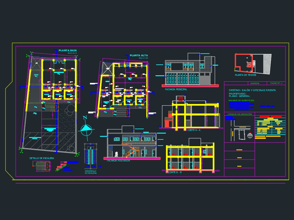 Salão de festas em AutoCAD, Baixar CAD Grátis (4.78 MB)