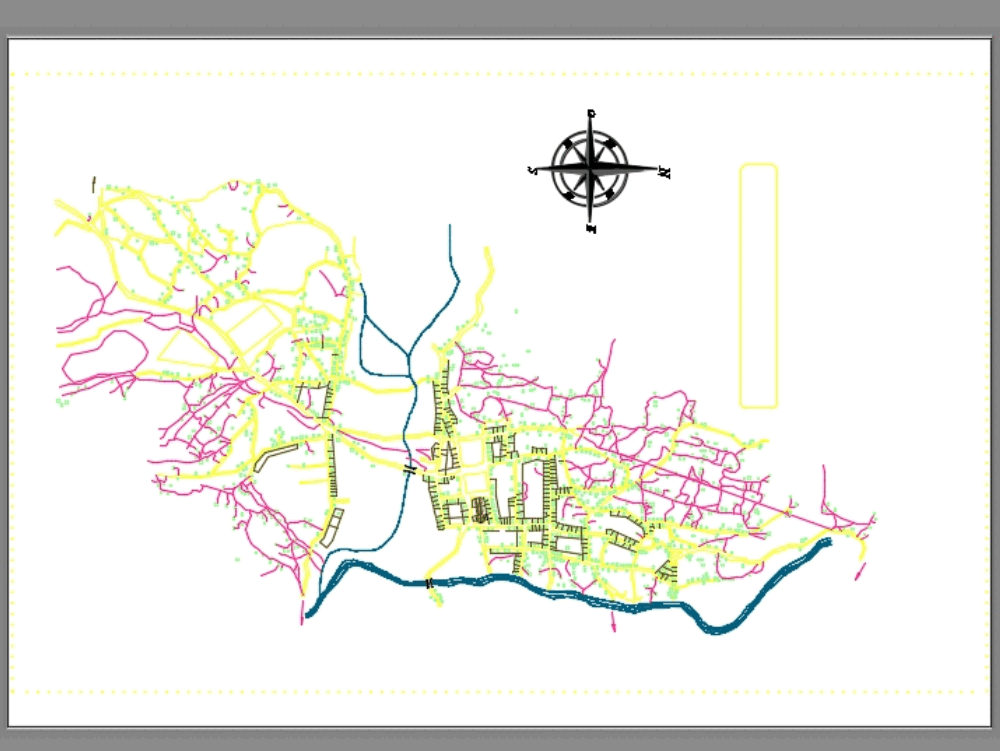 Map tracing urban of San Agustin and Progreso - Guatemala