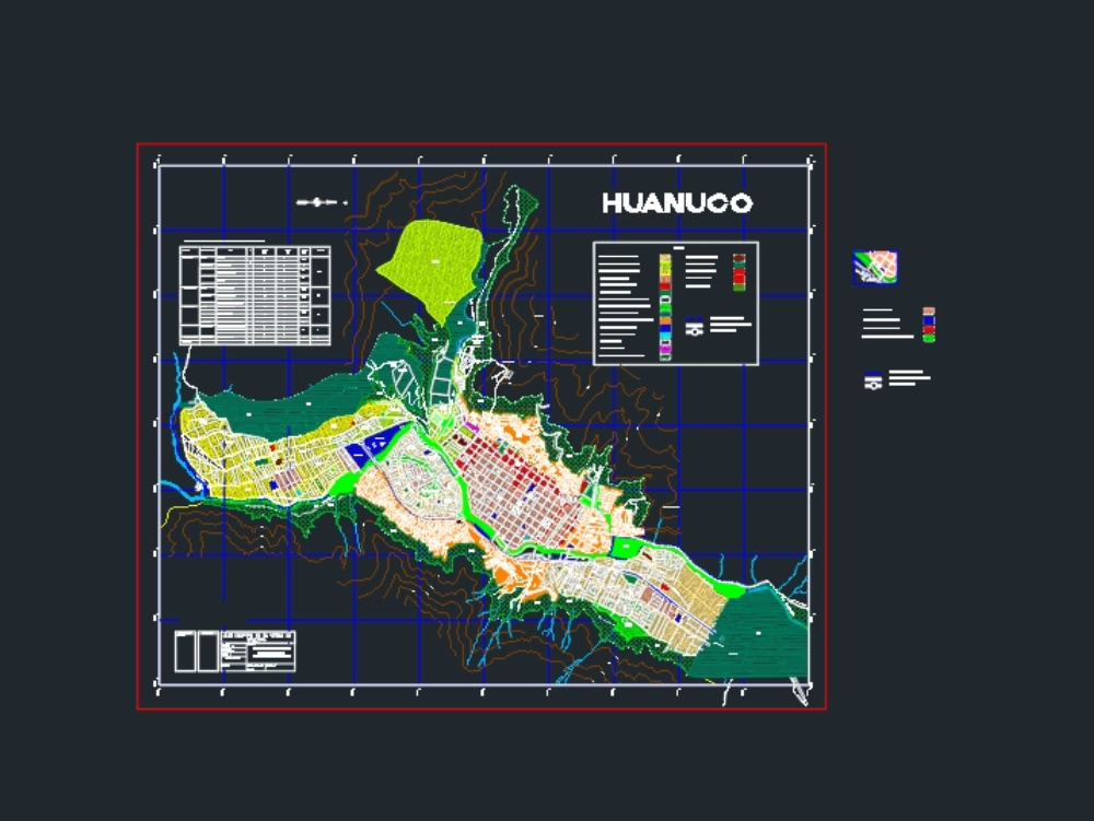 Plano de zoneamento de Huánuco