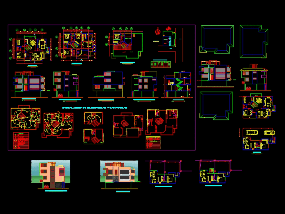 Única Casa De Família Em Autocad Baixar Cad 640 94 Kb Bibliocad