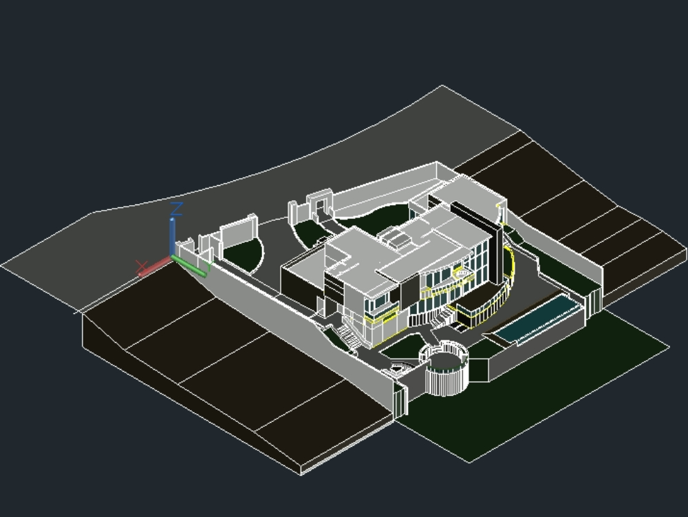 Modern house 3d in AutoCAD CAD download 896 98 KB 