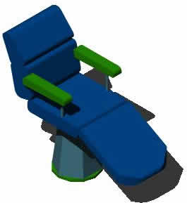cadeira de paciente 3d