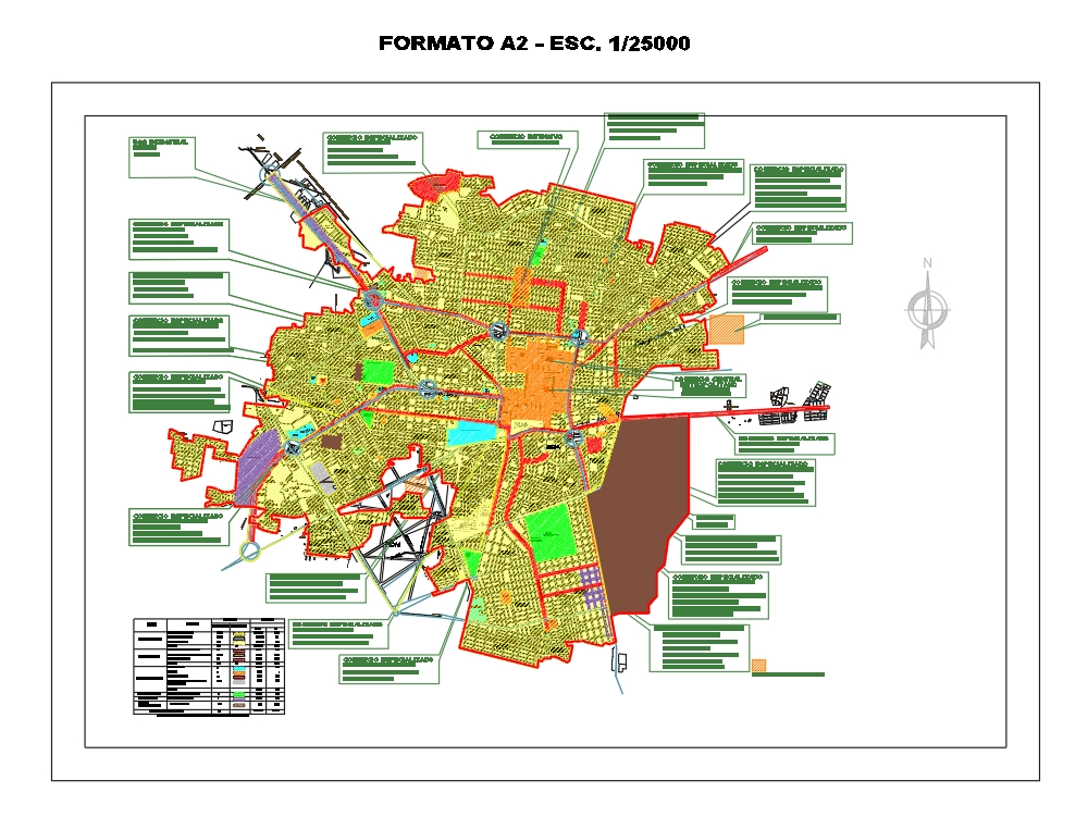 Plano de uso do solo de Chiclayo.