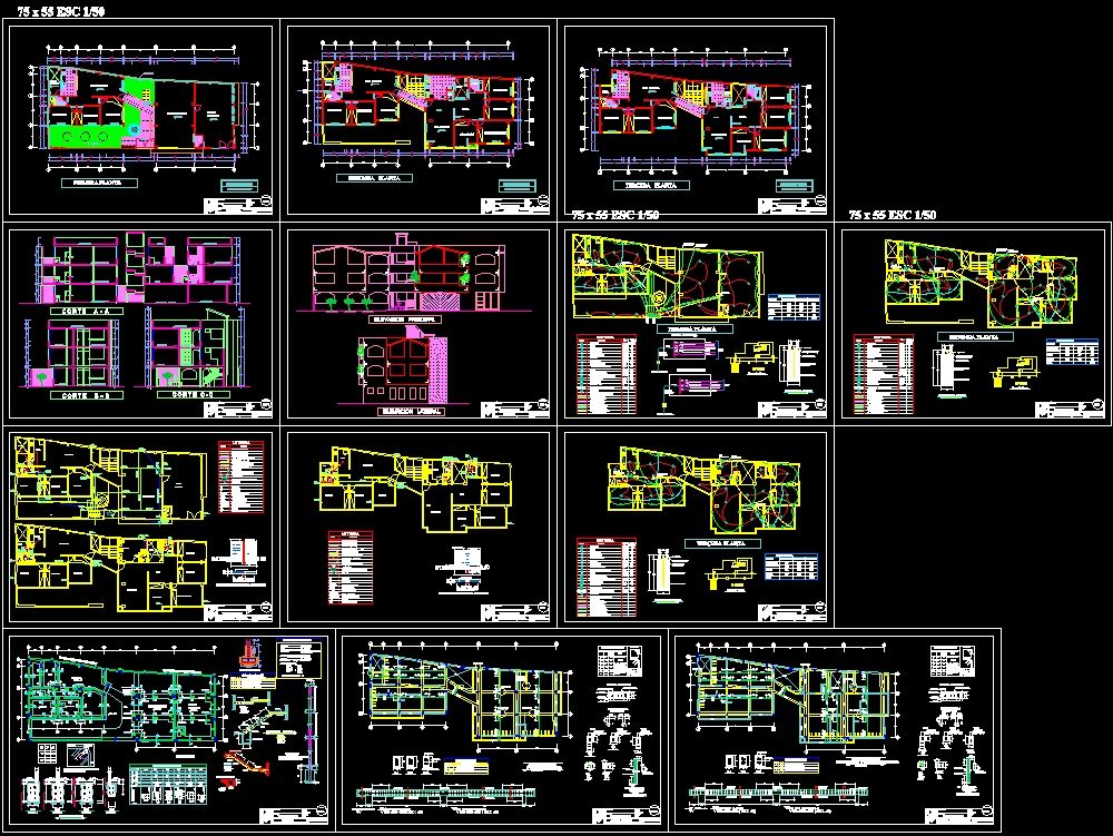 Immeuble Multifamilial Dans Autocad Téléchargement Cad 144 Mb Bibliocad 3231