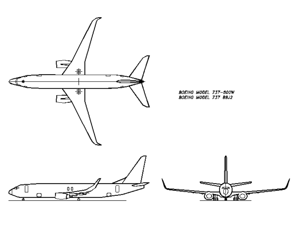 737-800 in AutoCAD | Download CAD free (15.79 KB) | Bibliocad