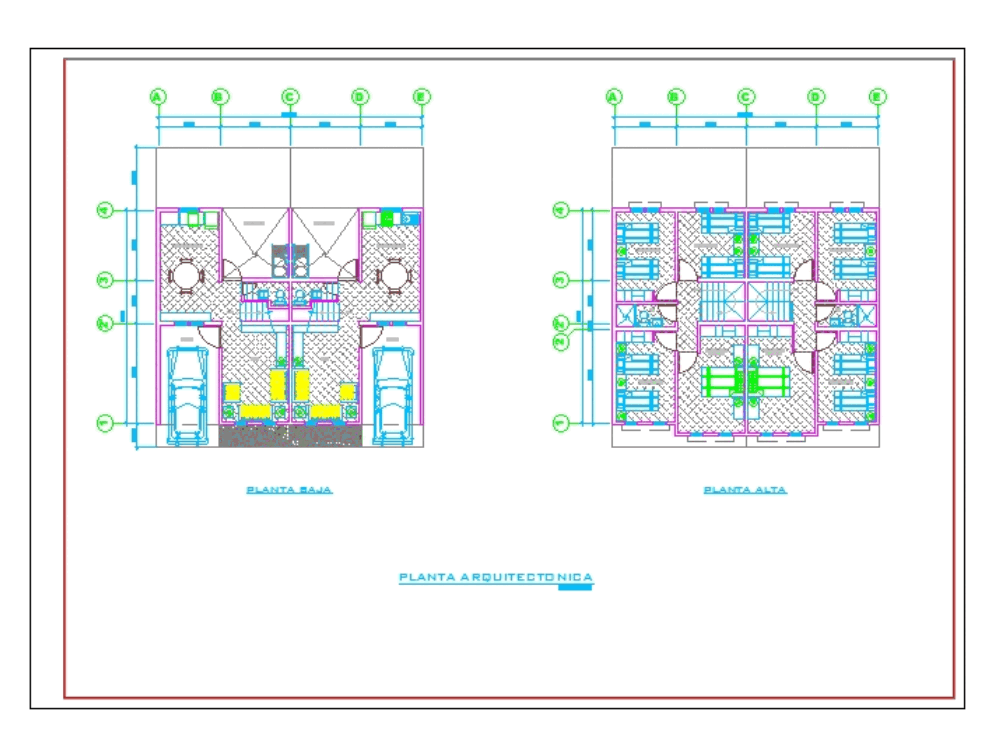 Juego de planos de una casa en AutoCAD | CAD ( MB) | Bibliocad