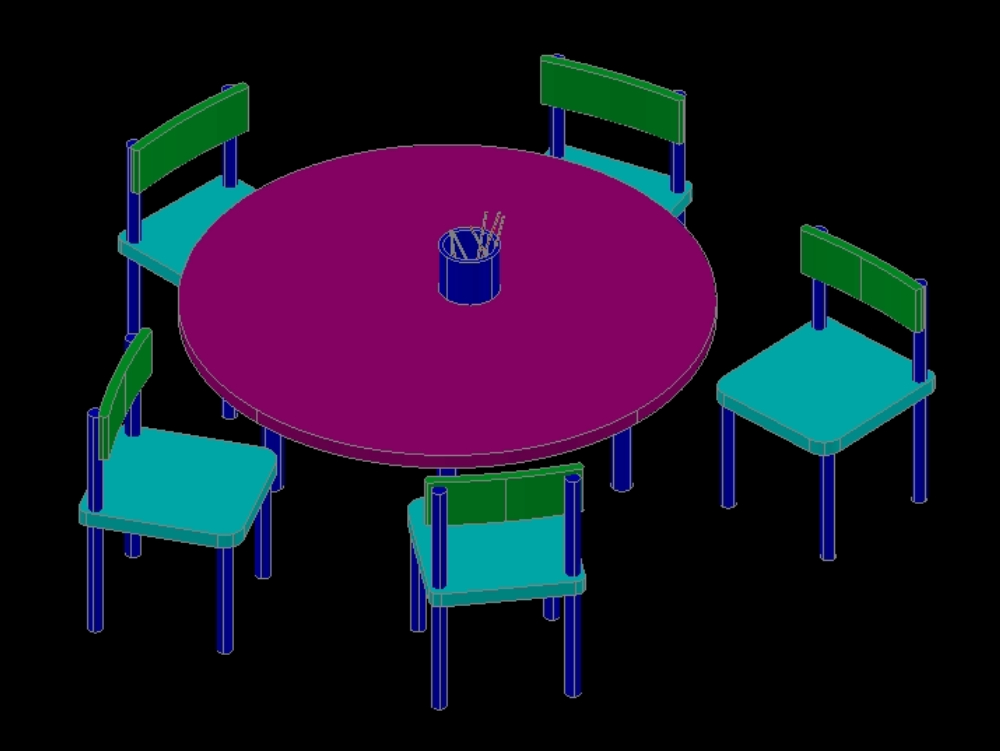 Kindergarten table in n3d.