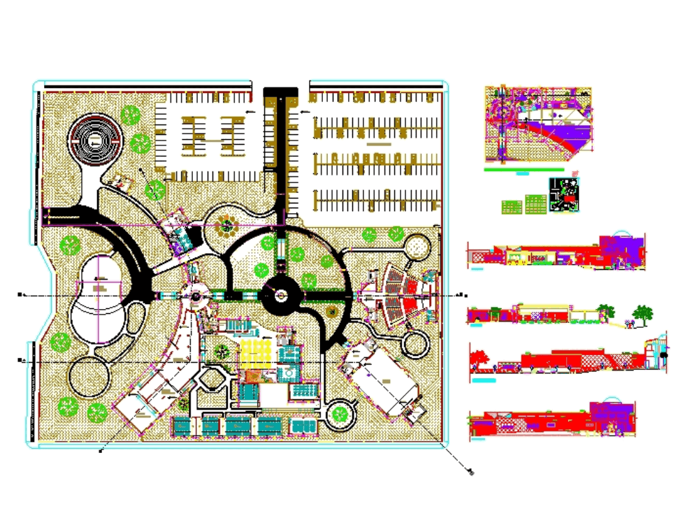 Centro Cultural En Autocad Descargar Cad 3 63 Mb Bibliocad