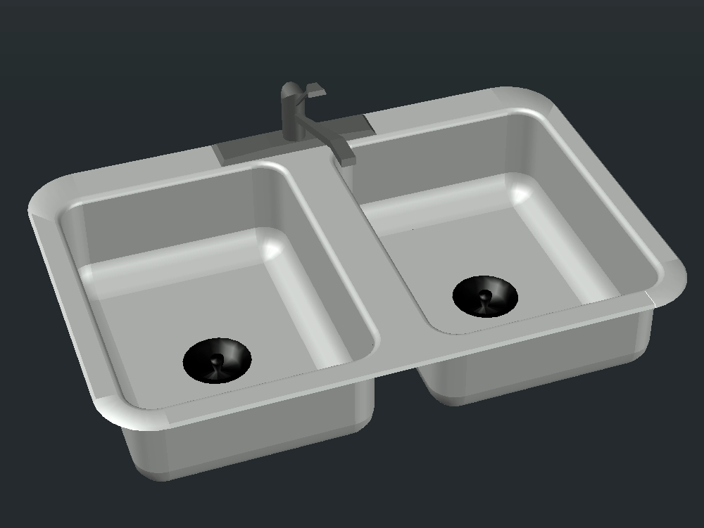 3D-Doppelwaschbecken