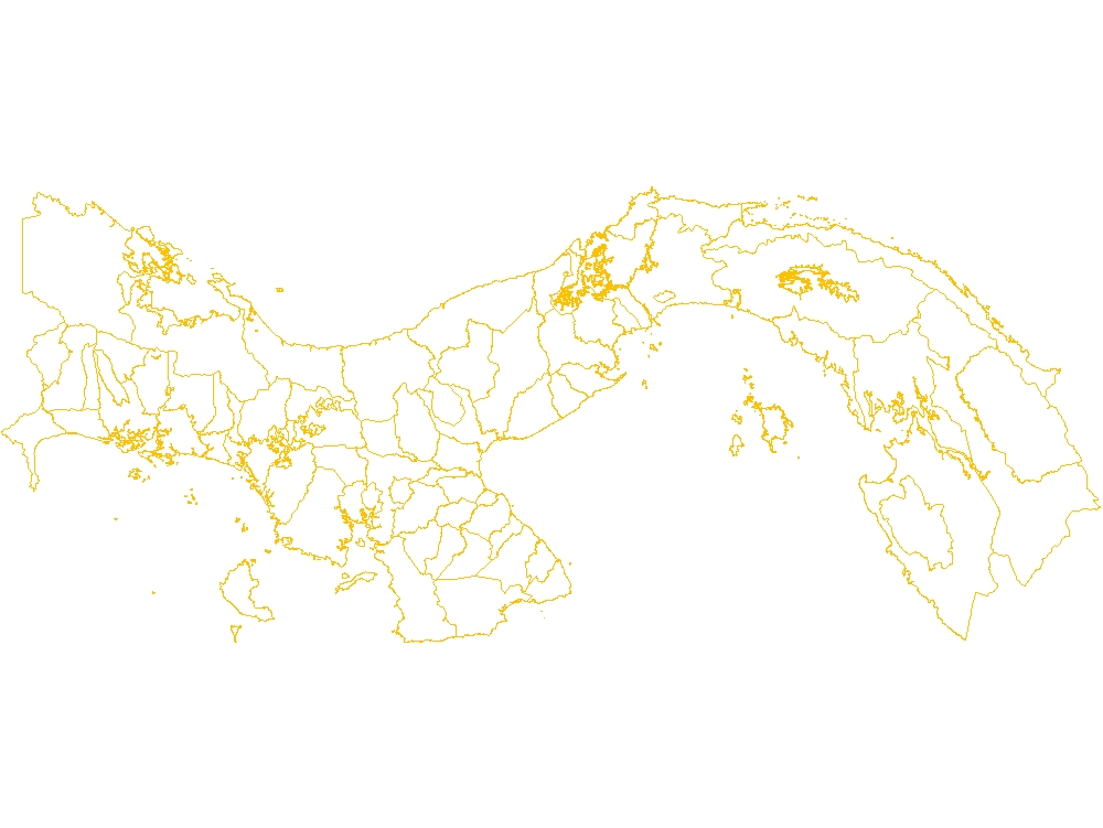 Geo administrative map of panama