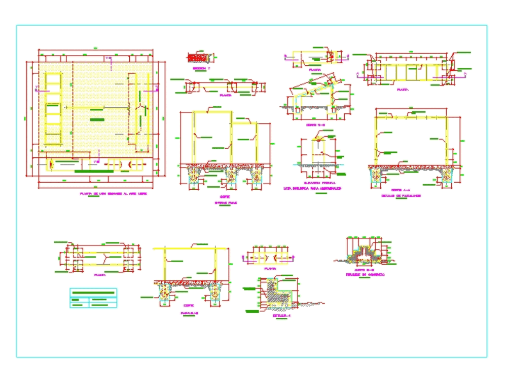 Minigimnasio al aire libre en AutoCAD | CAD (1.09 MB) | Bibliocad