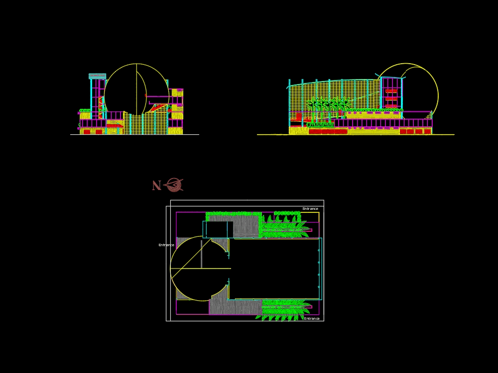 Movie theater in AutoCAD | Download CAD free (2.99 MB) | Bibliocad