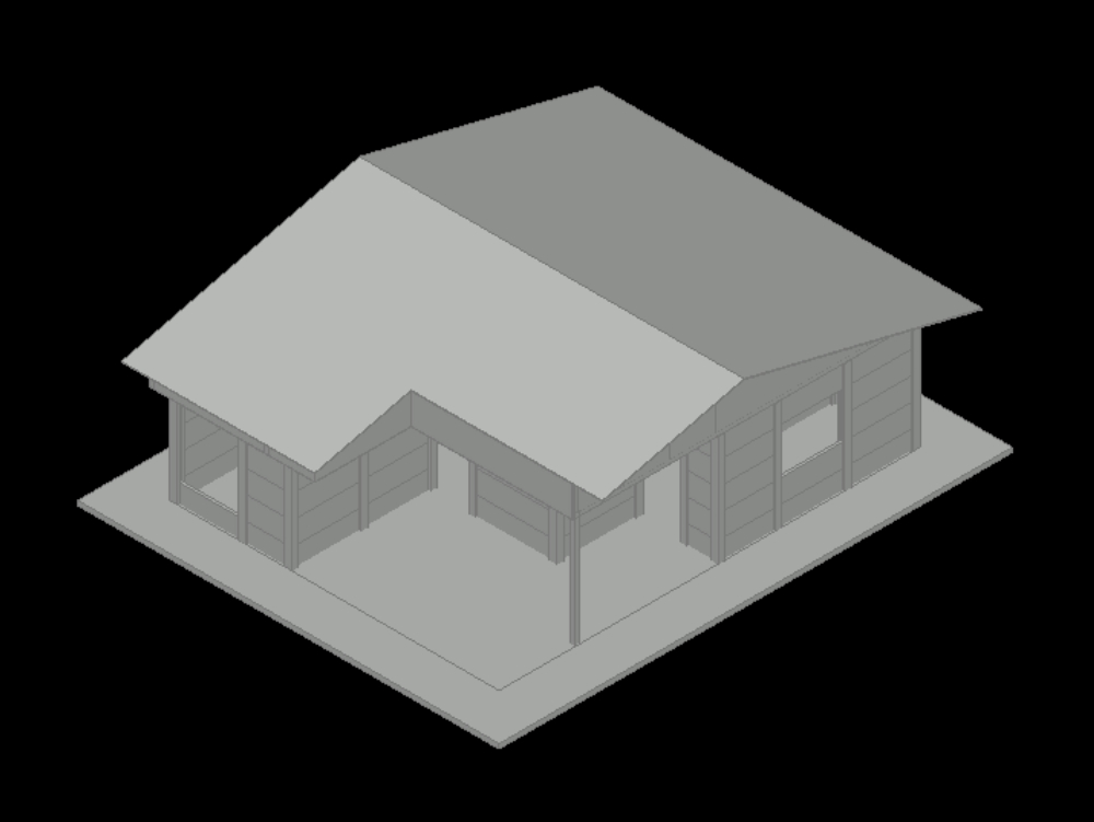 Habitação pré-fabricada em 3d.
