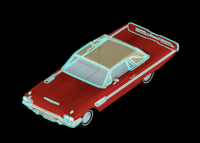 Automóvil Ford en 3D.