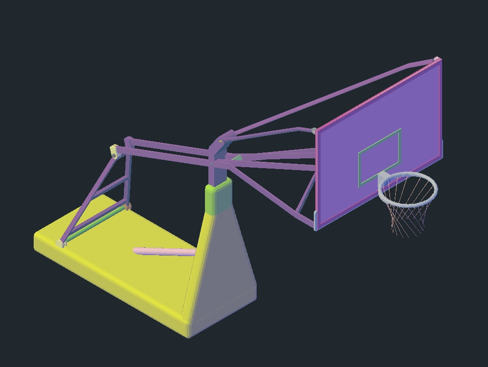 Canasta de baloncesto 3d en AutoCAD | Descargar CAD ( KB) | Bibliocad