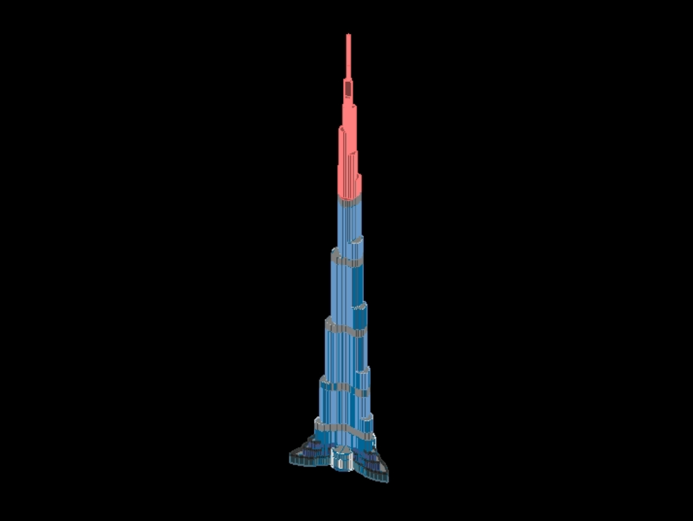 Burj Khalifa in 3D.