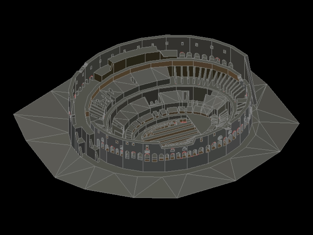 Colisée romain en 3D.