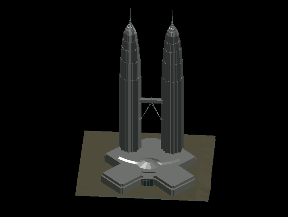 Petronas-Türme in 3D.