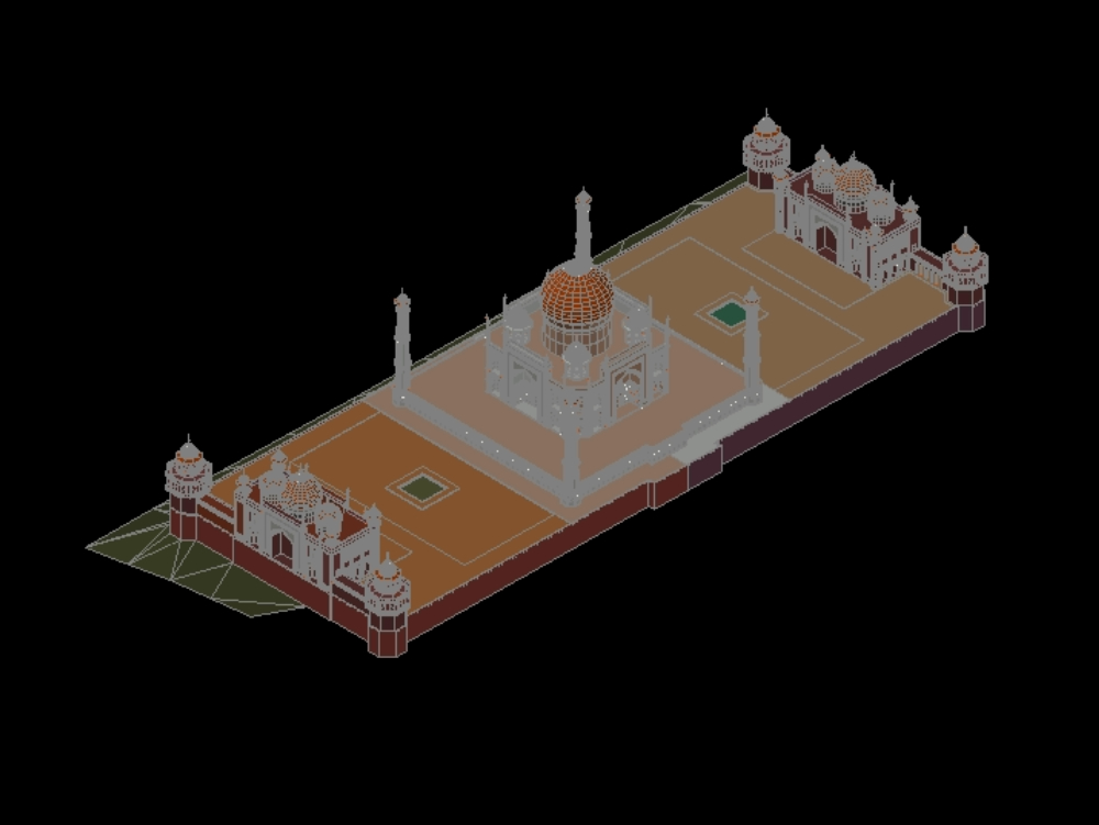 Taj mahal in 3d.