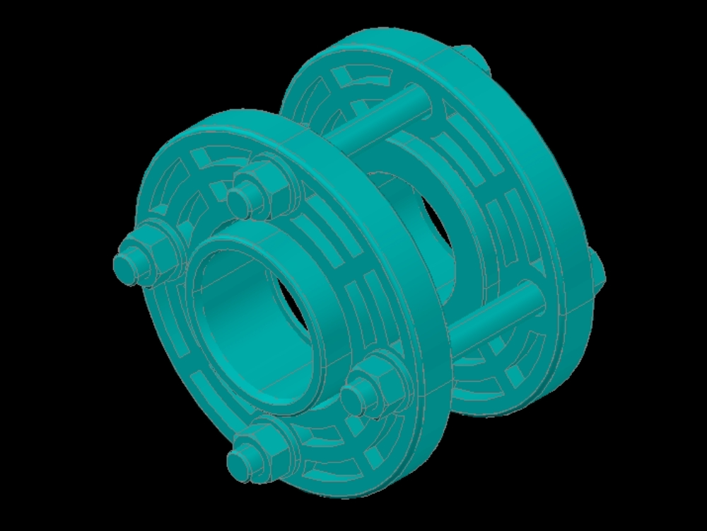 Pipe coupling in 3d.