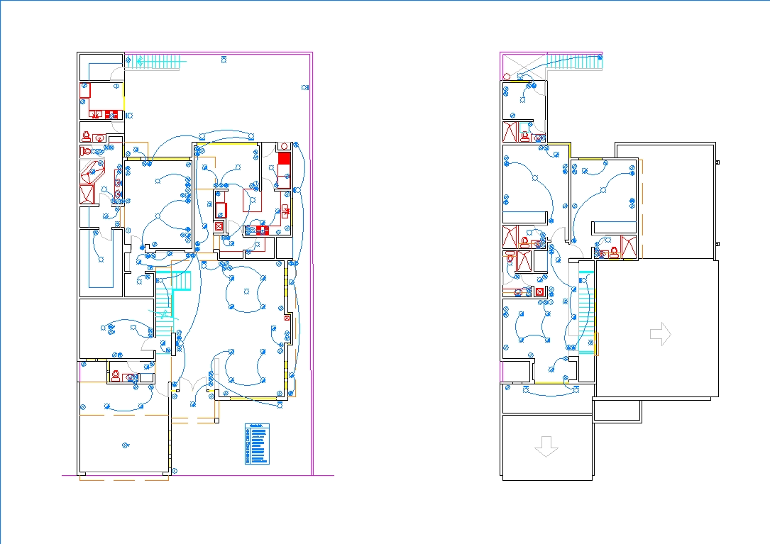 Чертеж электропроводки в autocad