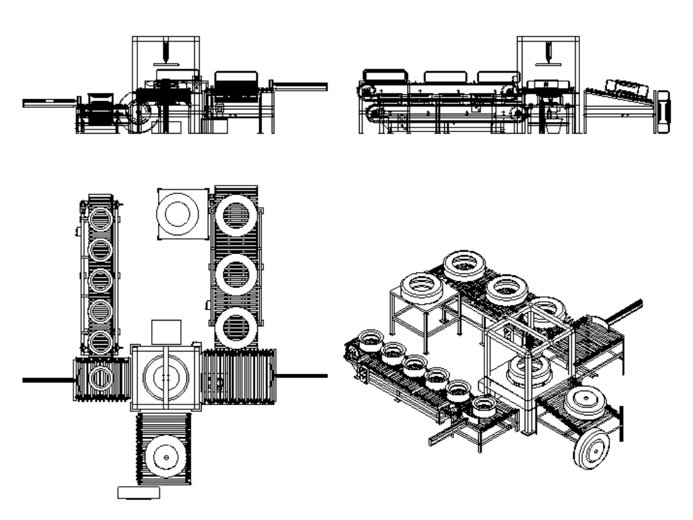 Tire assembly equipment.