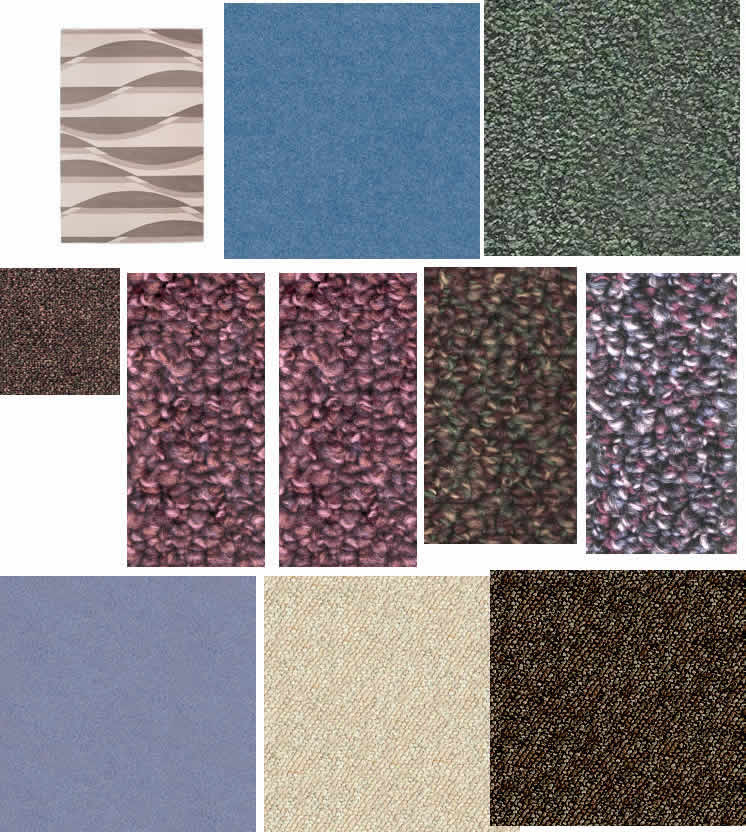 Texturas de tapetes e estofados