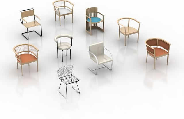Cadeiras 3d
