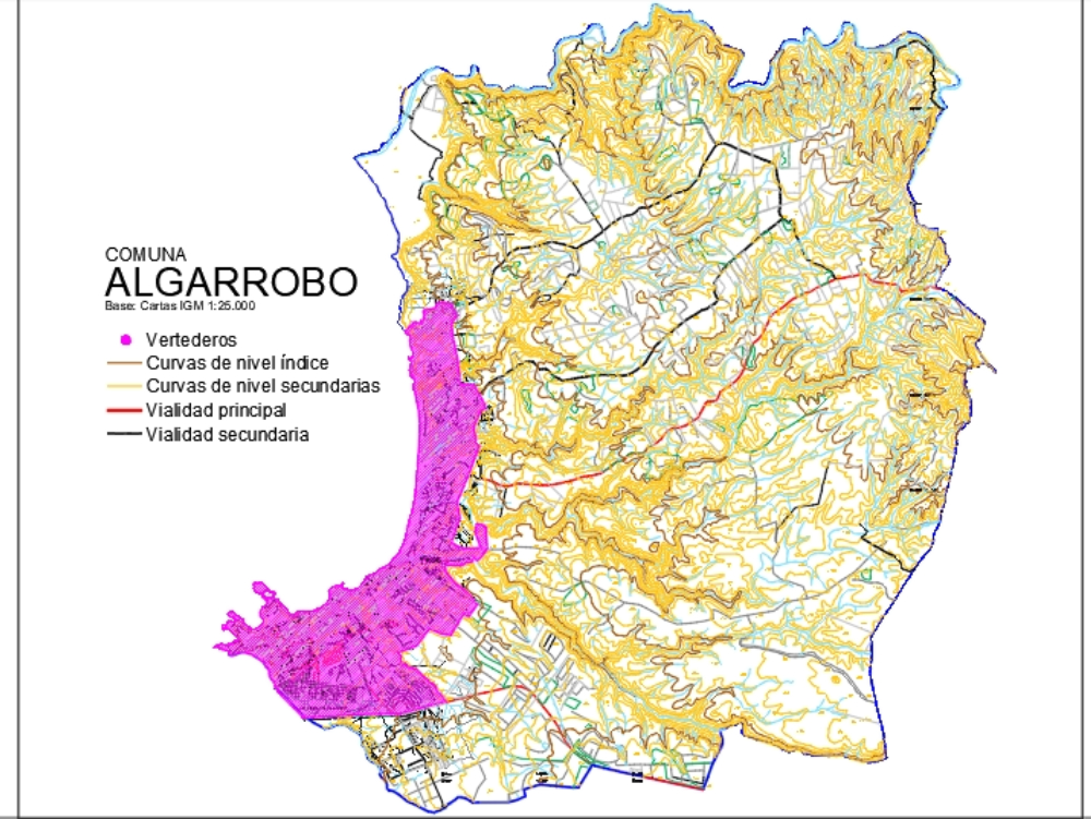 Plano comunal de Algarrobo