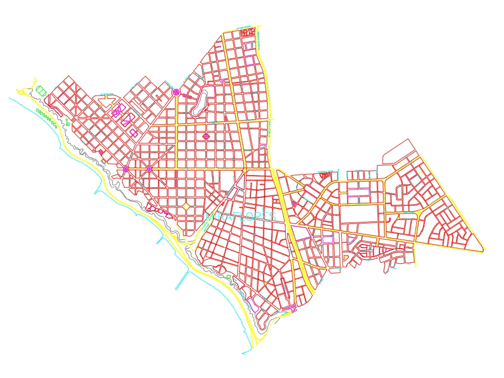 Map Miraflores District Lima Peru 242 83 KB Bibliocad   39797 