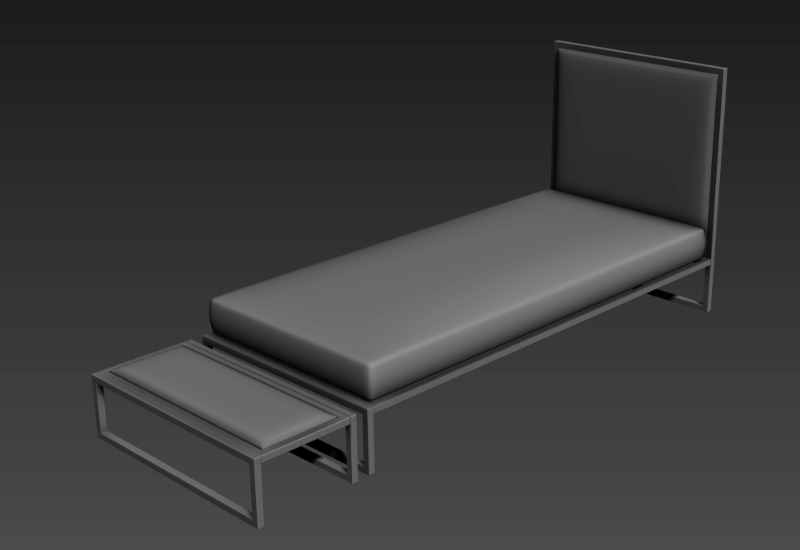 Bed in 3D for texturing
