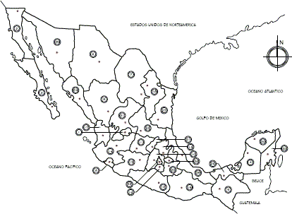 MAPA REPUBLICA MEXICANA