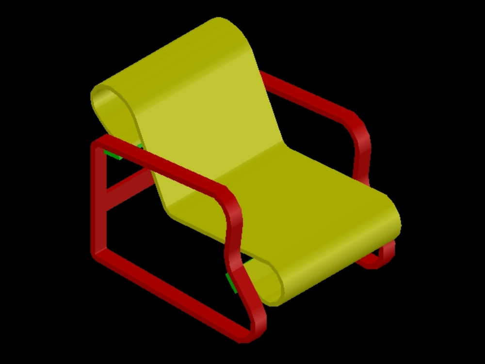 Cadeira Paimio - Alvar Aalto em 3d.