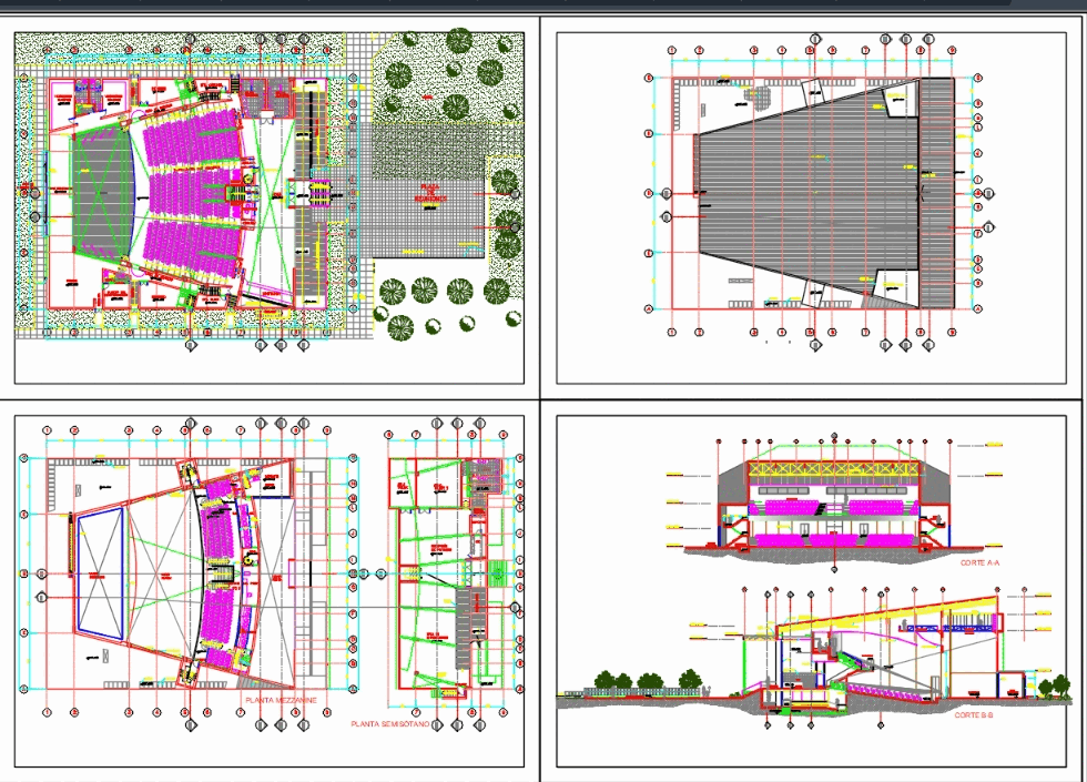 Theater acoustic in AutoCAD | CAD download (4.8 MB ... electrical plan requirements 