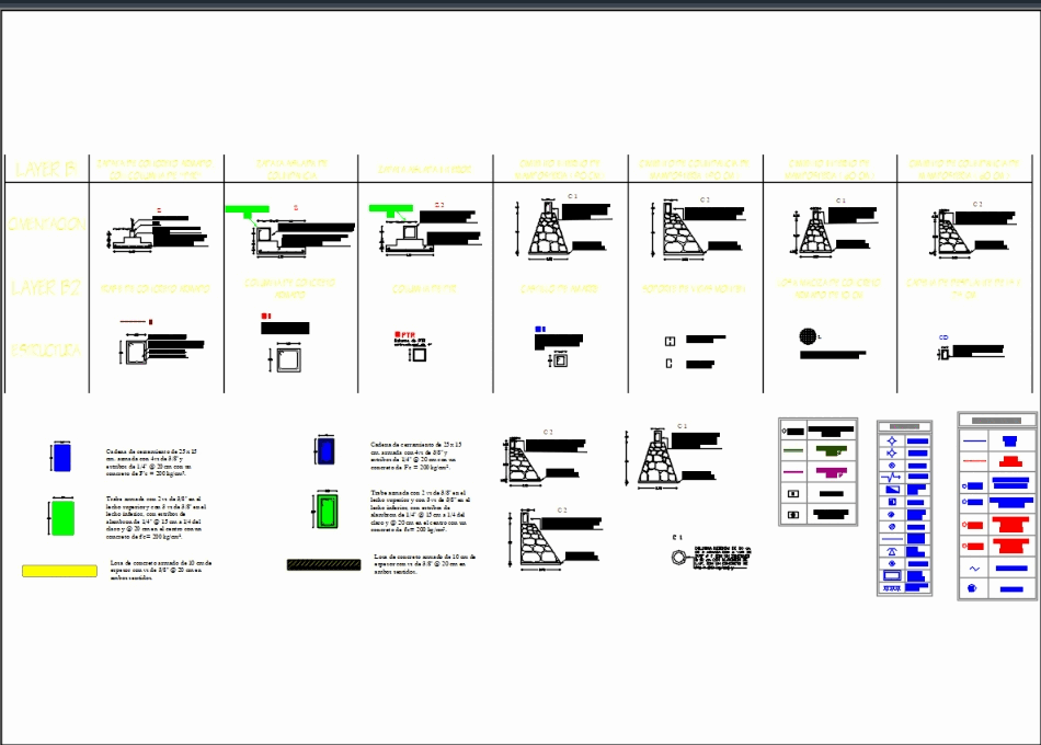 Foundation symbols in AutoCAD Download CAD free (461.58 KB) Bibliocad
