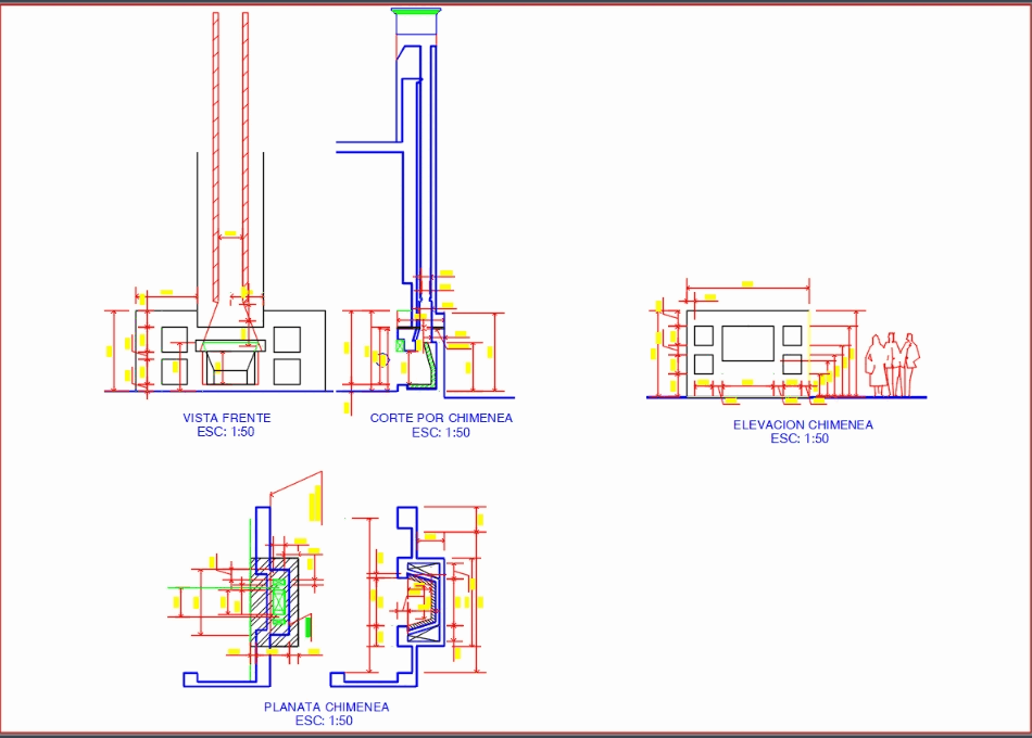 Chimenea en AutoCAD | Descargar CAD gratis (92.63 KB) | Bibliocad