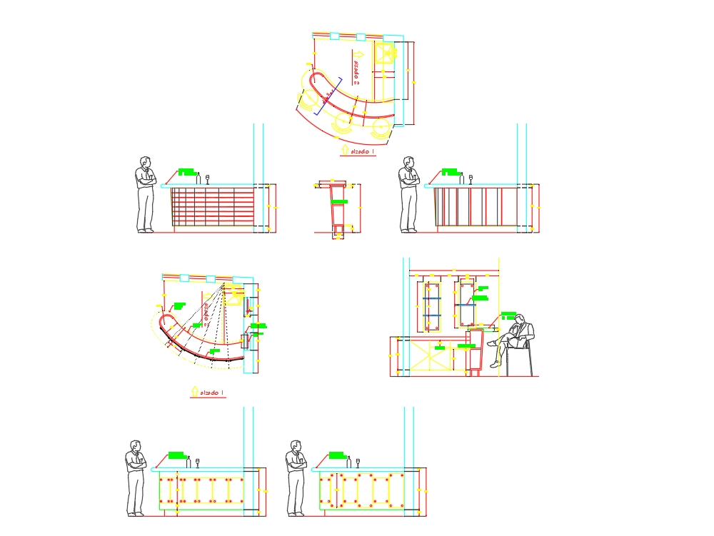 Salão de festas - bar em AutoCAD, Baixar CAD (3.73 MB)