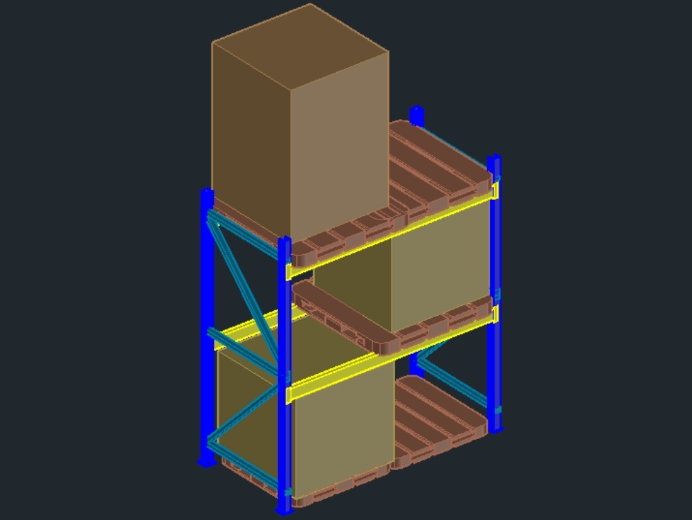 Rack and pallet 3d
