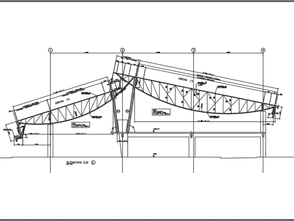 Estructura metalica en AutoCAD | Descargar CAD gratis (51.82 KB