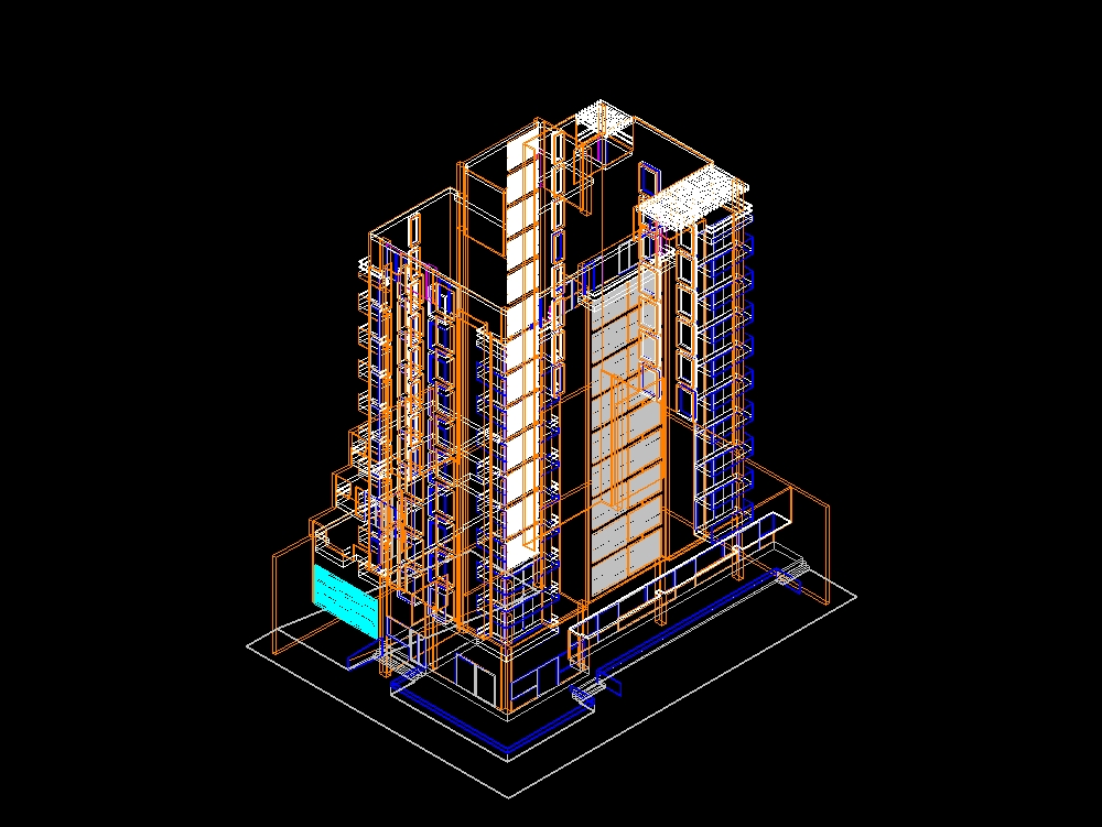 prédio de apartamentos 3D