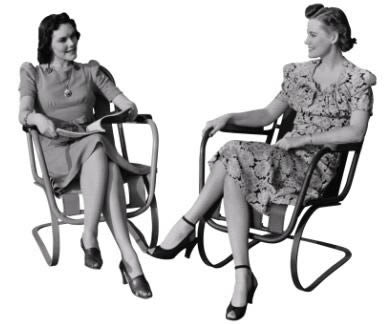 mujeres sentadas