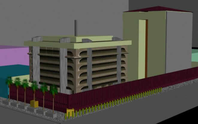 Edifício da universidade 3D