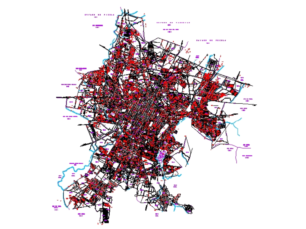 Plano topografico puebla; mexico en AutoCAD  CAD (1.57 MB 