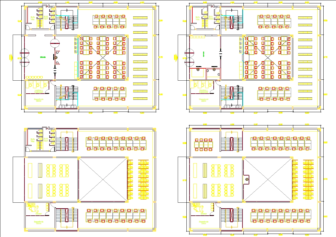 Biblioteca En AutoCAD | Descargar CAD (558.2 KB) | Bibliocad