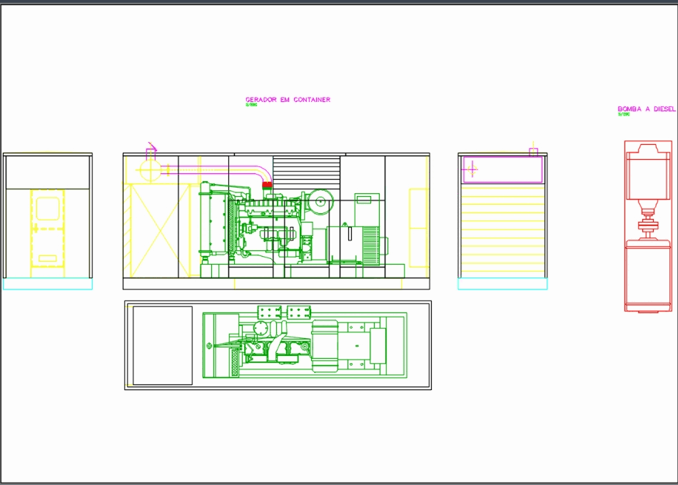 Generator and pumps in AutoCAD | Download CAD free (70.22 ...