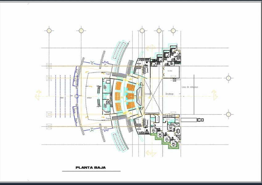 Small theater floor plan in AutoCAD CAD download (1.12