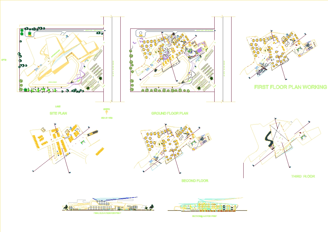 Car museum in AutoCAD | CAD download (2.25 MB) | Bibliocad electrical y plan drawing 