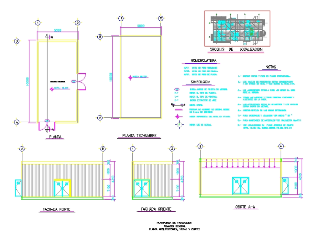 Architekturzeichnungen der Produktionsplattform