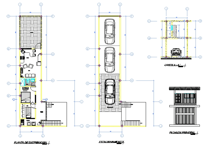 Urban infill housing in AutoCAD | Download CAD free (294 ...