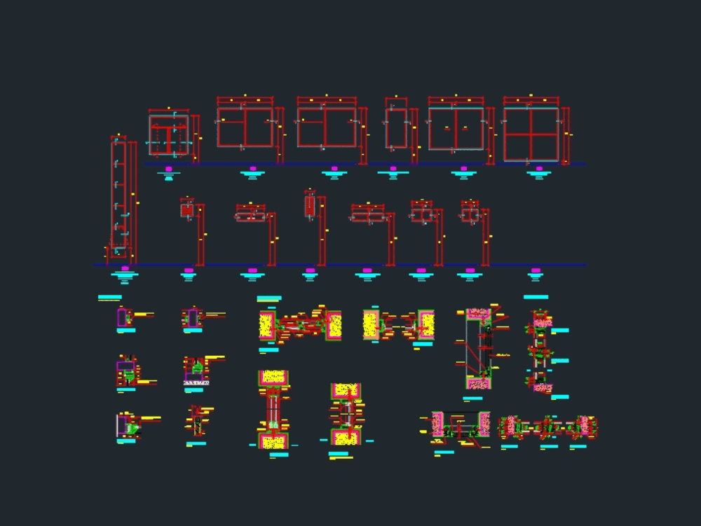 detalles constructivos de puertas y ventanas en autocad la
